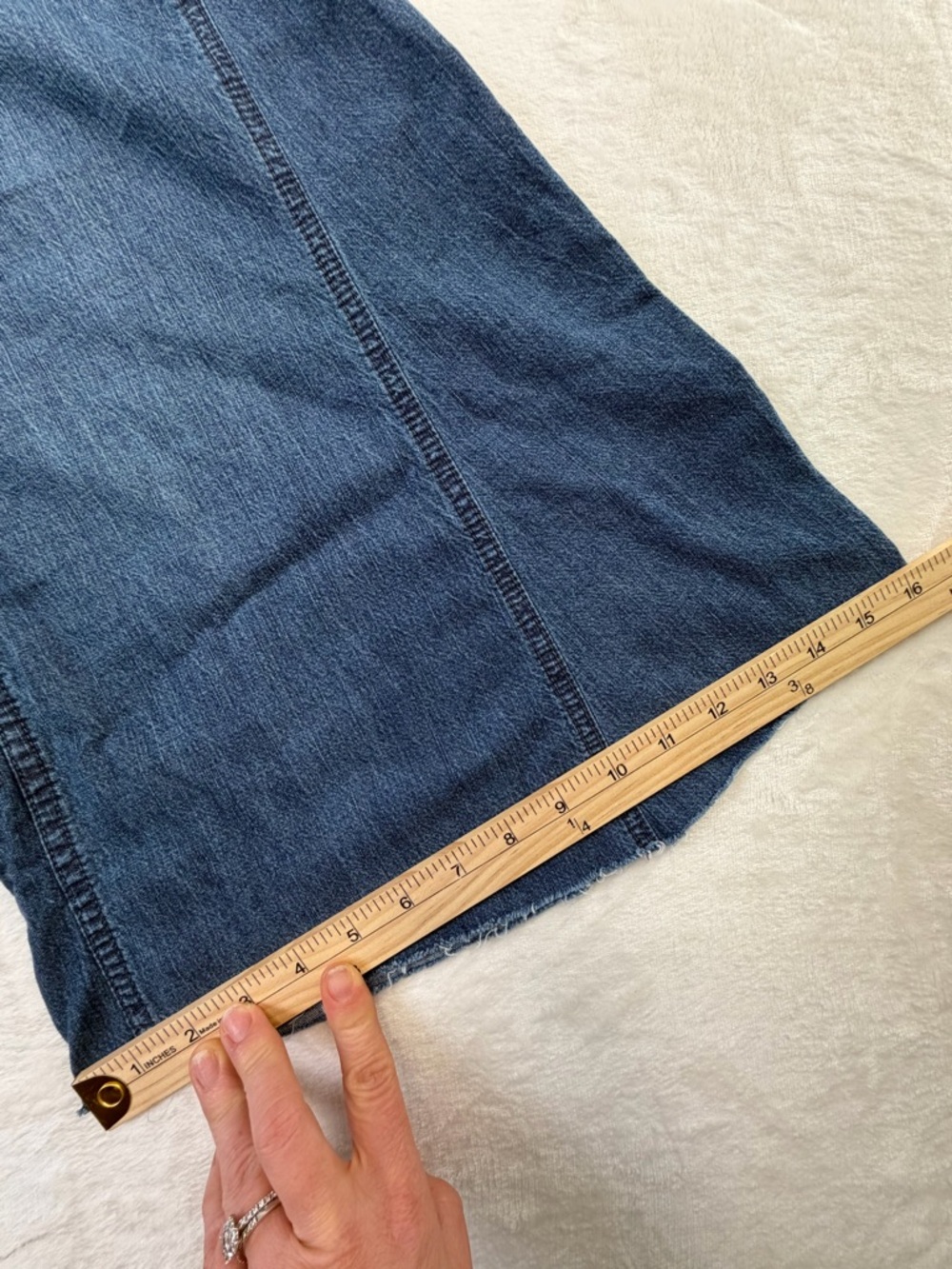 We The Free Wide Leg Cropped Jeans Raw Hem Blue Boho Festival 27 hippie petite - Picture 5 of 10